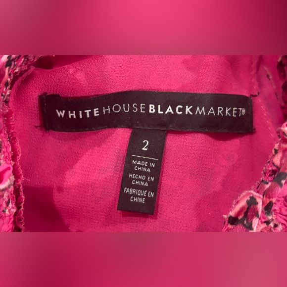 White House Black Market Floral Burnout Smocked Neck Midi Dress - Picture 10 of 12